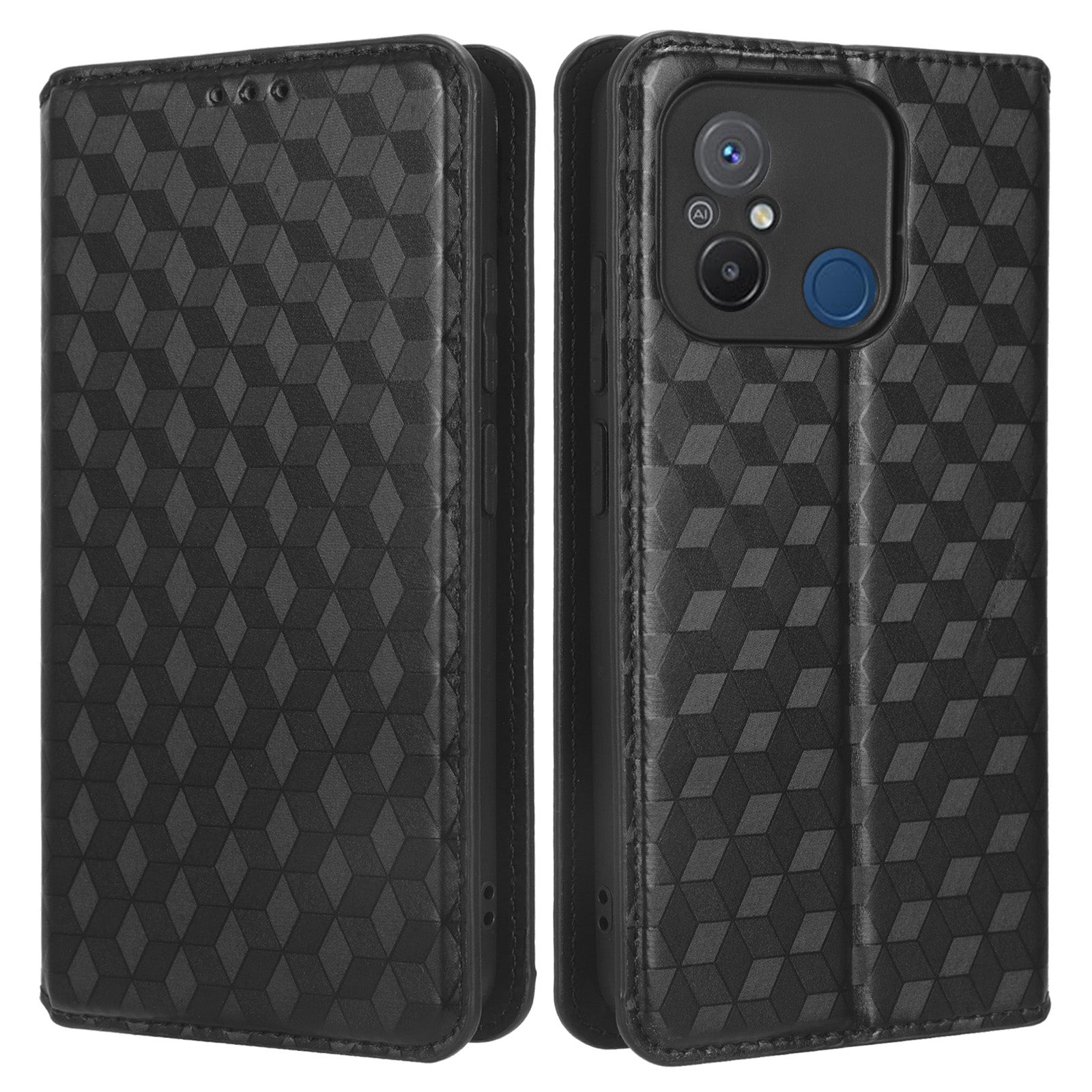 For Xiaomi Redmi 12C 4G 11A 4G Poco C55 4G Shockproof Phone Case Imprinted Rhombus Pattern PU Leather Wallet Stand Cover For Xiaomi Redmi 12C 4G 11A 4G Poco C55 4G Shockproof Phone Case Imprinted Rhombus Pattern PU Leather Wallet Stand Cover